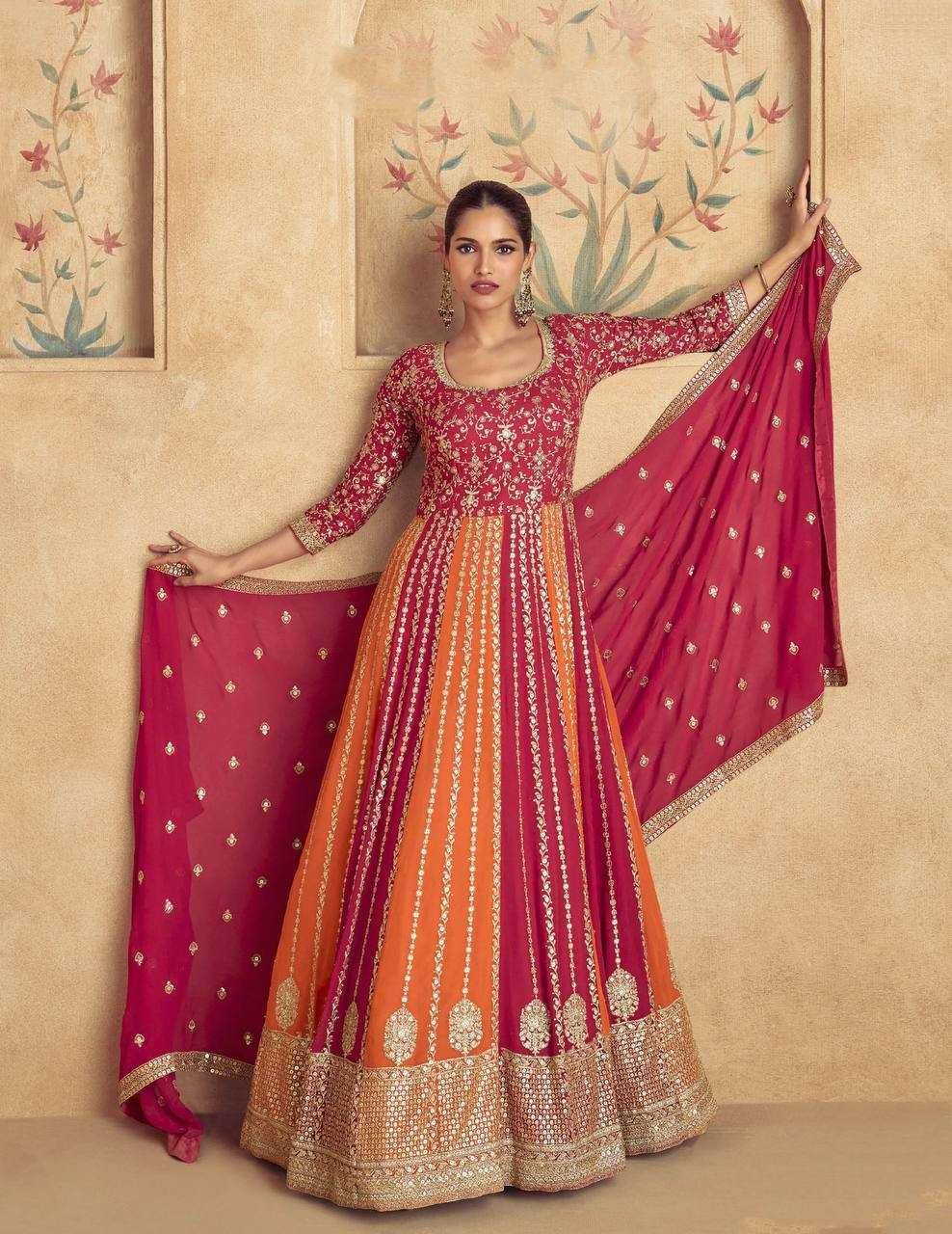 Chinon Embroidery Designer Gowns - MYLUXURY LANE ENTERPRISE